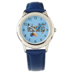 Guinea Pigs Is The Word, Kids Leather Wristwatch