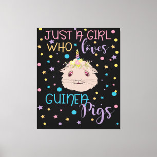 Guinea Pigs Just A Girl Who Loves Guinea Pigs Canvas Print