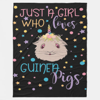 Guinea Pigs | Just A Girl Who Loves Guinea Pigs Fleece Blanket