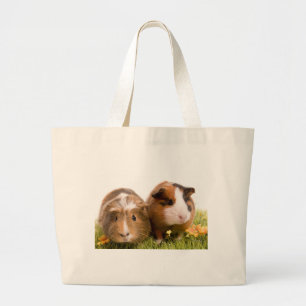 guinea pigs one has lawn large tote bag