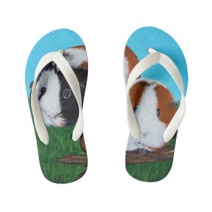 Guinea Pigs Painting Kid's Flip Flops