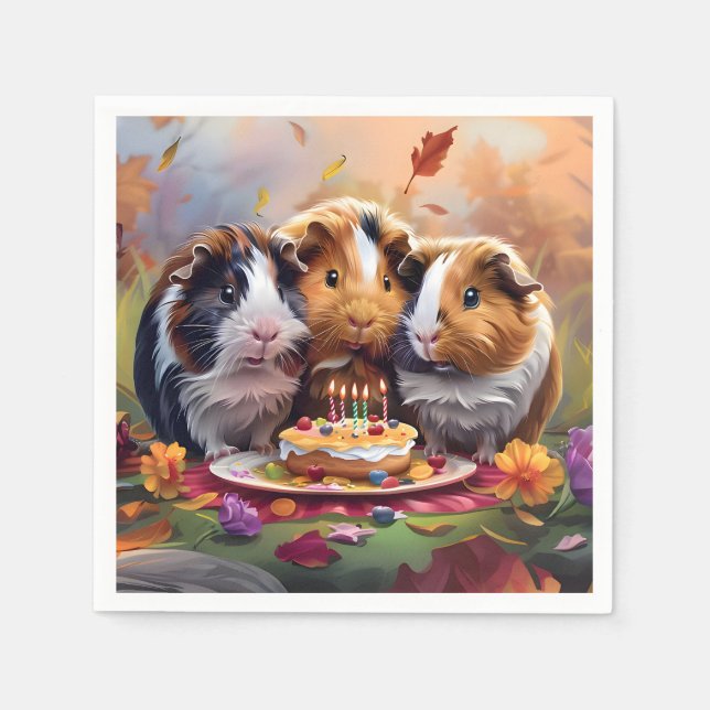Guinea Pigs Party Napkin (Front)