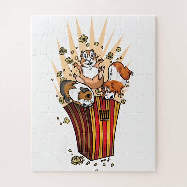 Guinea Pigs Popcorn Jigsaw Puzzle (Vertical)