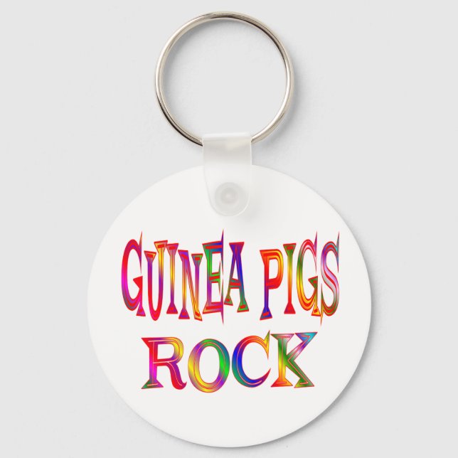 Guinea Pigs Rock Key Ring (Front)