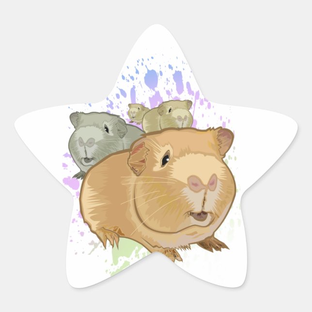 Guinea Pigs Star Sticker (Front)