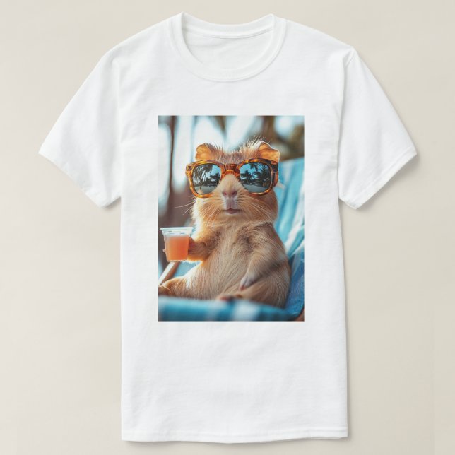 guinea pigs - summer, sun, cocktails! T-Shirt (Design Front)