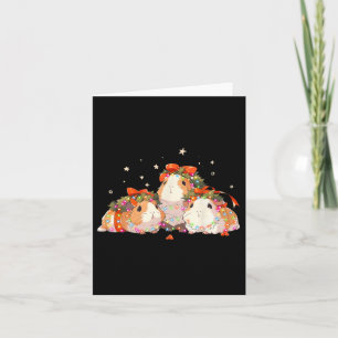 Guinea Pigs Tangled Up In Christmas Lights Guinea Card