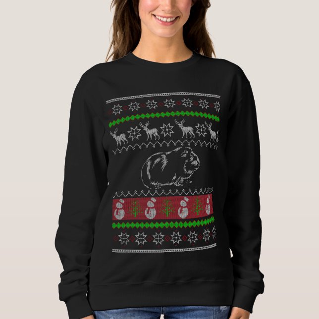 Guinea pigs Ulgy Christmas Sweatshirt (Front)
