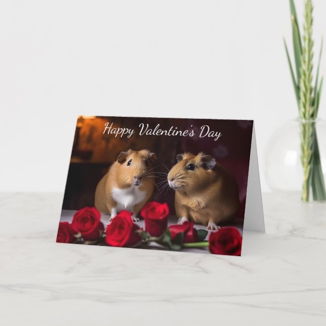 Guinea Pigs Valentine's Card (Front)