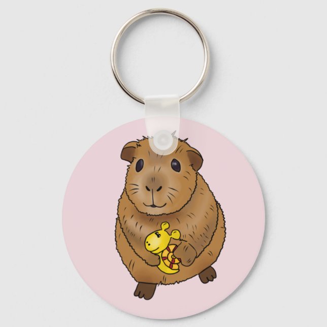 guinea pigs with snail key ring (Front)