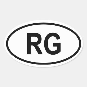 Guinea "RG" Oval Sticker