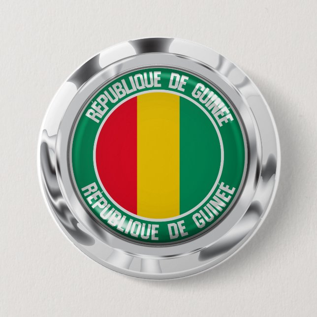 Guinea Round Emblem 7.5 Cm Round Badge (Front)