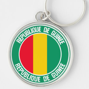 Guinea Round Emblem Key Ring