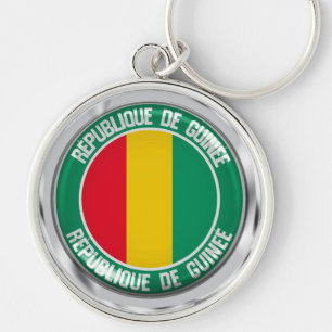 Guinea Round Emblem Key Ring