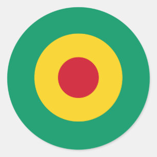 Guinea roundel country flag symbol army military a classic round sticker