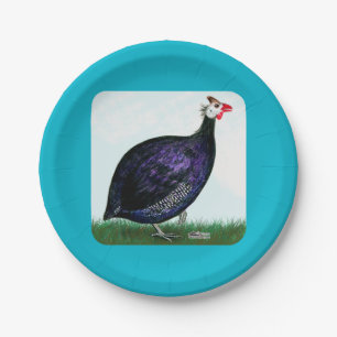 Guinea Royal Purple and Sky Paper Plate
