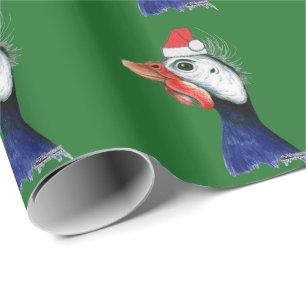 Guinea Santa Claus Wrapping Paper