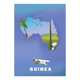 Guinea South Africa Ski poster print.