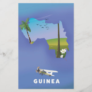 Guinea South Africa Ski poster print. Stationery