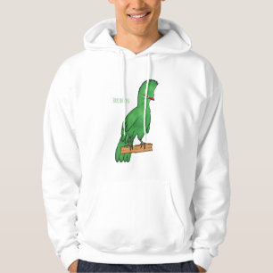 Guinea turaco bird cartoon illustration  hoodie