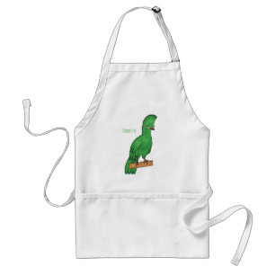 Guinea turaco bird cartoon illustration standard apron
