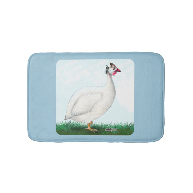 Guinea White Bath Mat (Front)