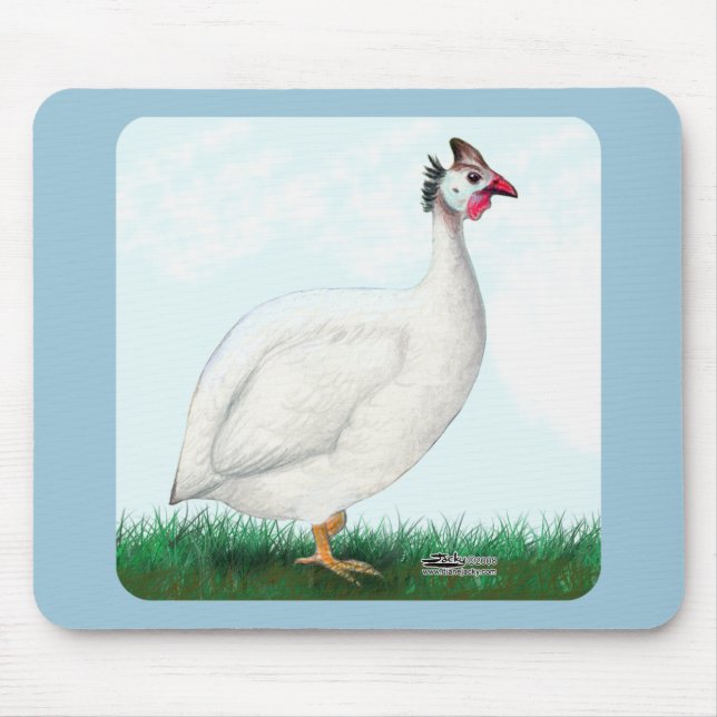 Guinea White Mouse Mat (Front)