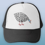 Guineafowl Bird Trucker Hat<br><div class="desc">A fun Guinea Fowl pecking about. Original art by Nic Squirrell.</div>