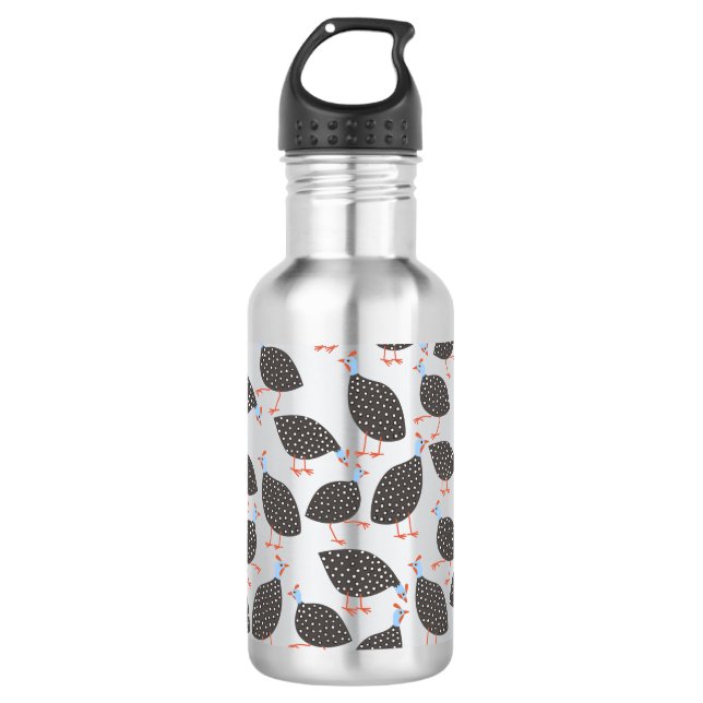 Guineafowl Fun Bird Pattern 710 Ml Water Bottle (Front)
