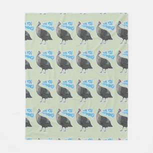 Guineafowl Funny loud bird cartoon Fleece Blanket