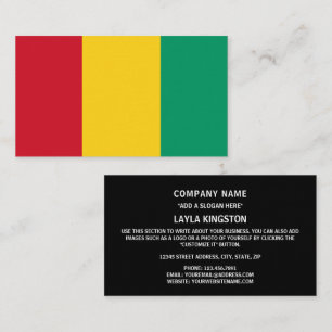 Guinean Flag, Flag of Guinea Business Card