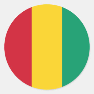 Guinean Flag, Flag of Guinea Classic Round Sticker