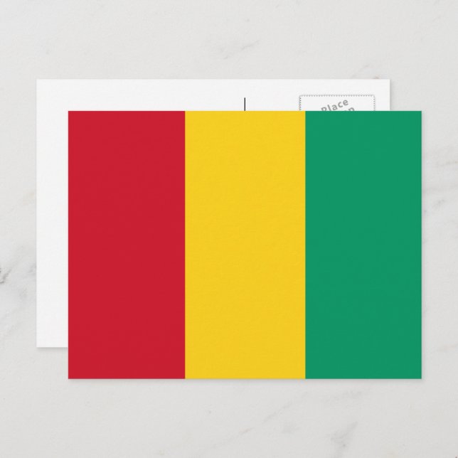Guinean Flag, Flag of Guinea Postcard (Front/Back)