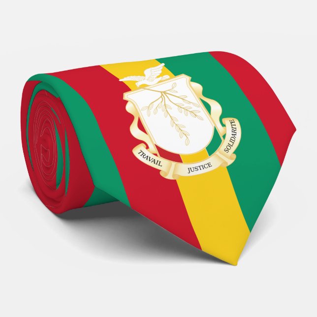 Guinean Flag & National Seal, Flag of Guinea Tie (Rolled)