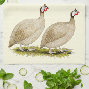 Guineas Buff Dundotte Fowl Tea Towel