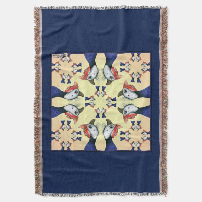 Guineas Everywhere! Throw Blanket (Front Vertical)