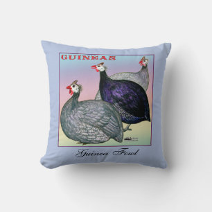 Guineas Three Fowl Cushion