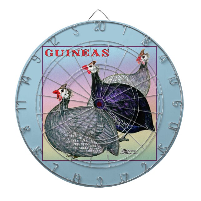 Guineas Three Fowl Dartboard (Front)