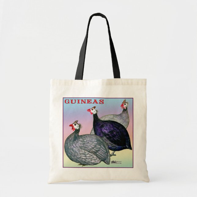 Guineas Three Fowl Tote Bag (Front)