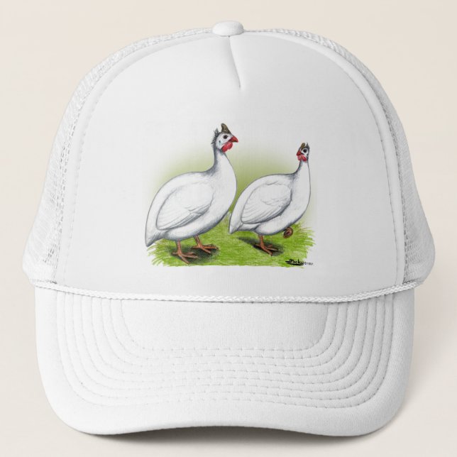 Guineas:  White Trucker Hat (Front)