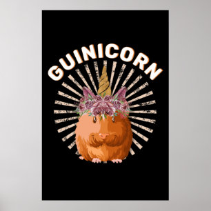 Guinicorn Guinea Pig Unicorn Poster