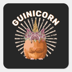 Guinicorn Guinea Pig Unicorn Square Sticker
