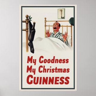 Guinness Christmas Stocking Poster Print John