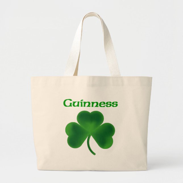 Guinness Shamrock Large Tote Bag (Front)
