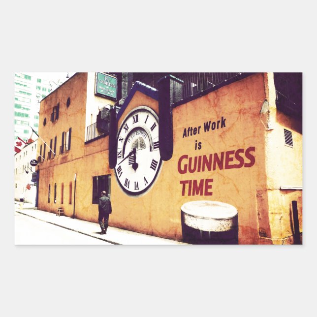 Guinness time rectangular sticker (Front)