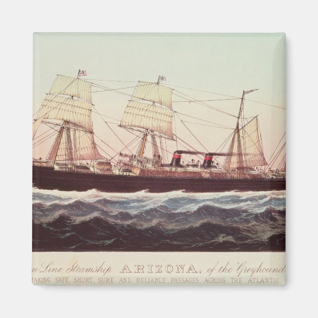 Guion Line Steamship Arizona Magnet (Front)