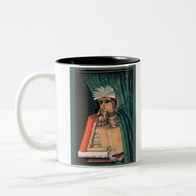 Guiseppe Arcimboldo - The Librarian Two-Tone Coffee Mug (Left)