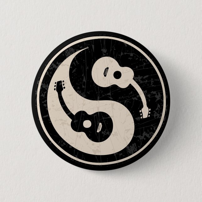 guit-yang1-blk-tan-T 6 Cm Round Badge (Front)