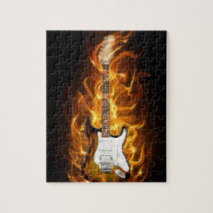 Guitair Flames Jigsaw Puzzle