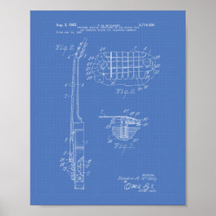 Guitar 1955 Patent Art Blueprint Poster